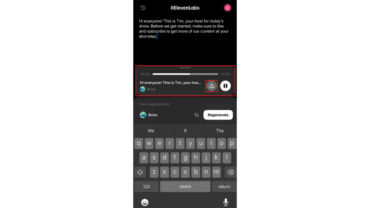 Generate and save the result