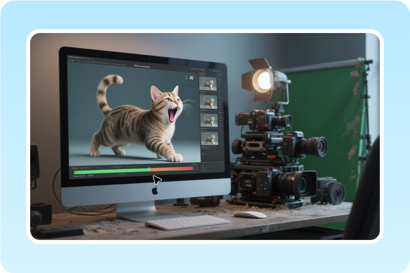 ai cat video with speed