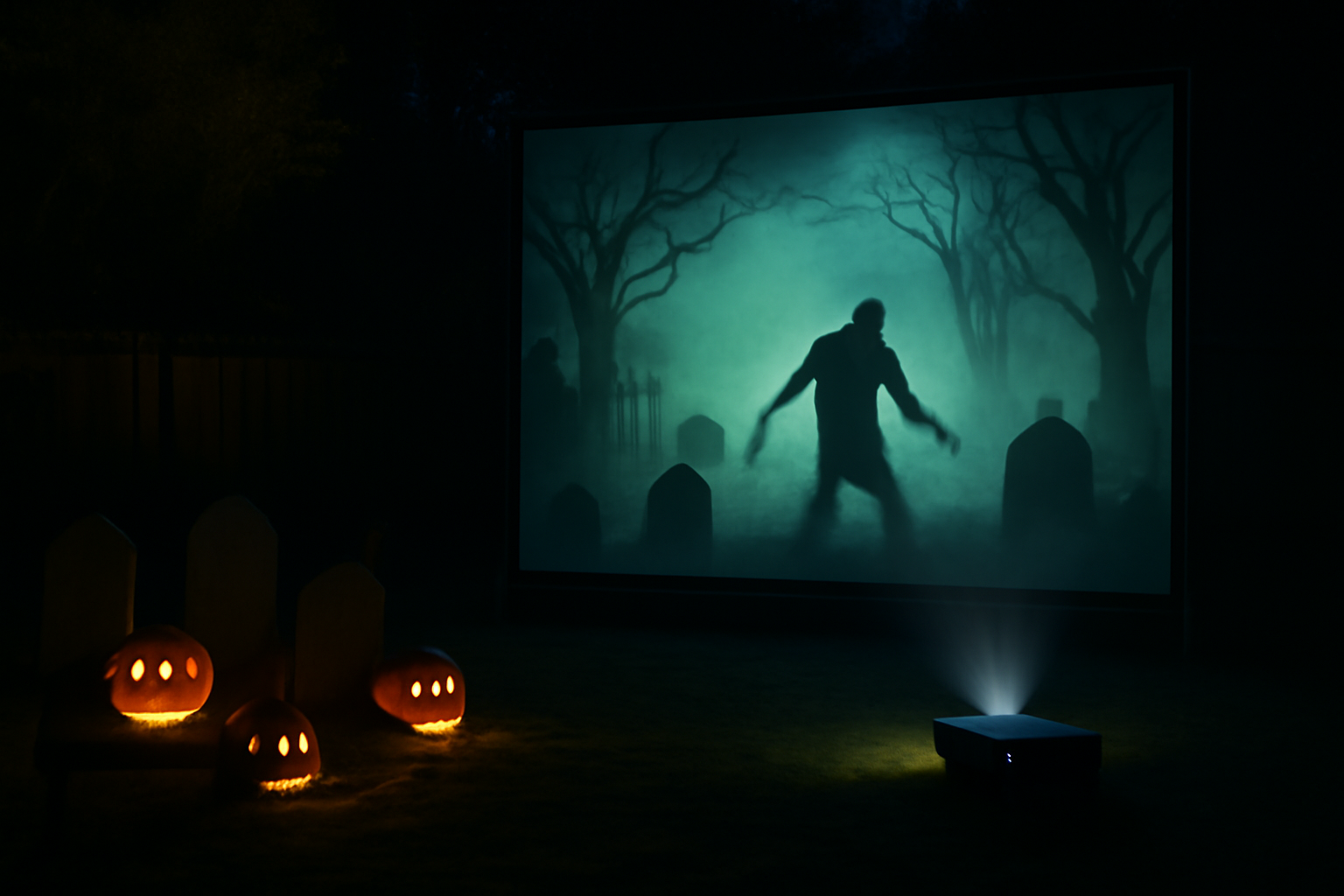 What does it mean by Halloween projection videos