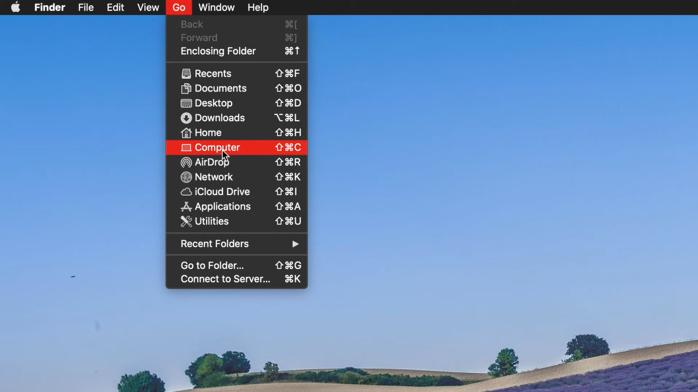 Accessing Finder in Final Cut Pro