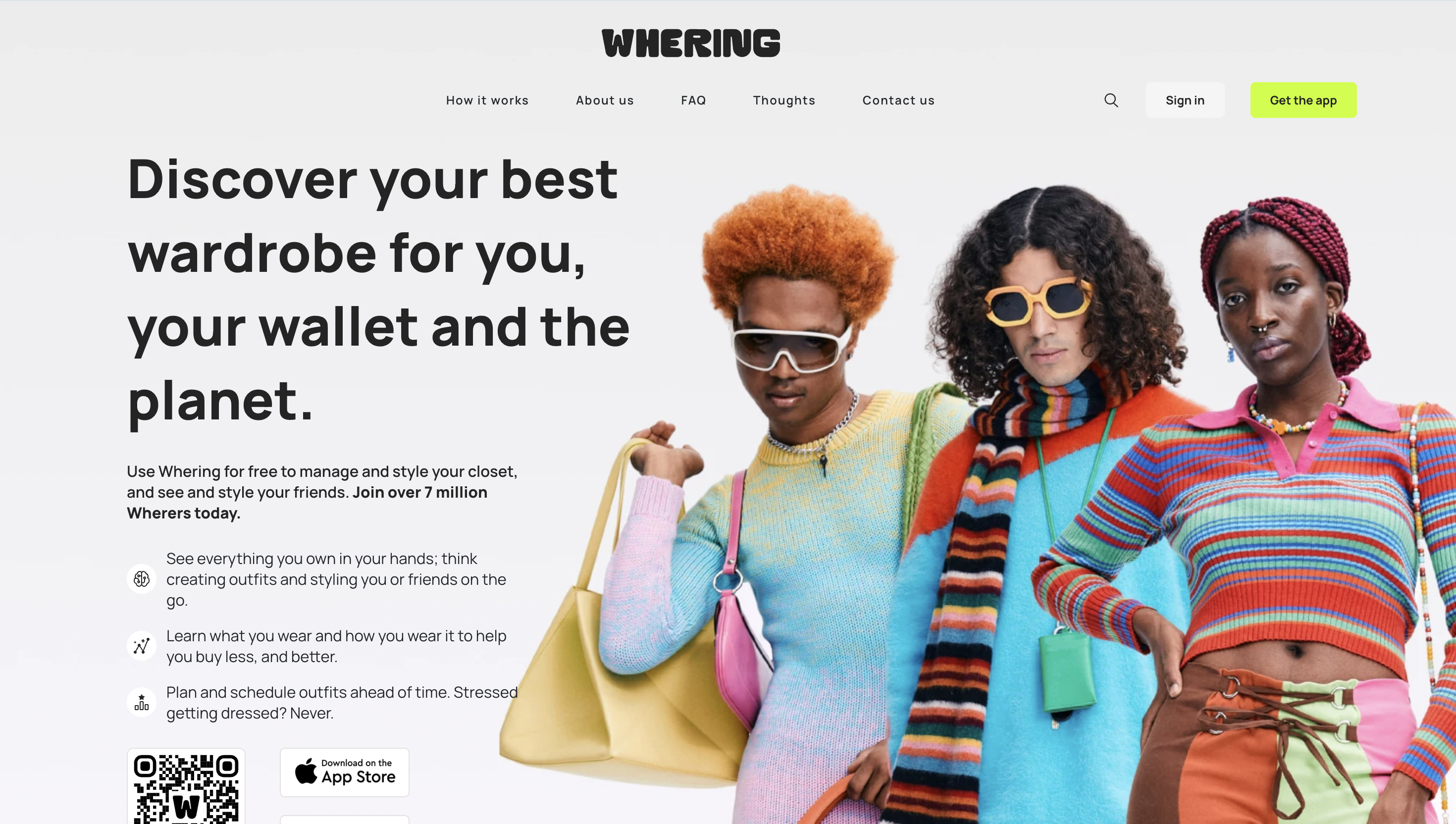 Página de inicio de Whering