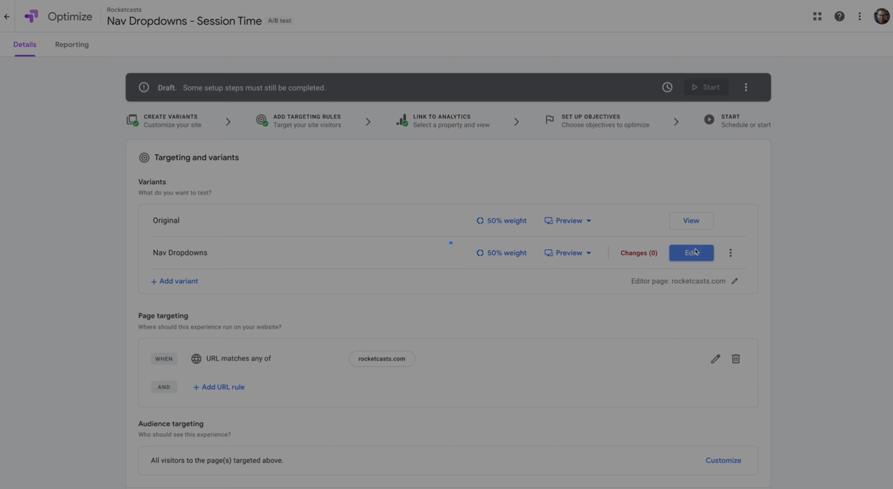 Google optimize