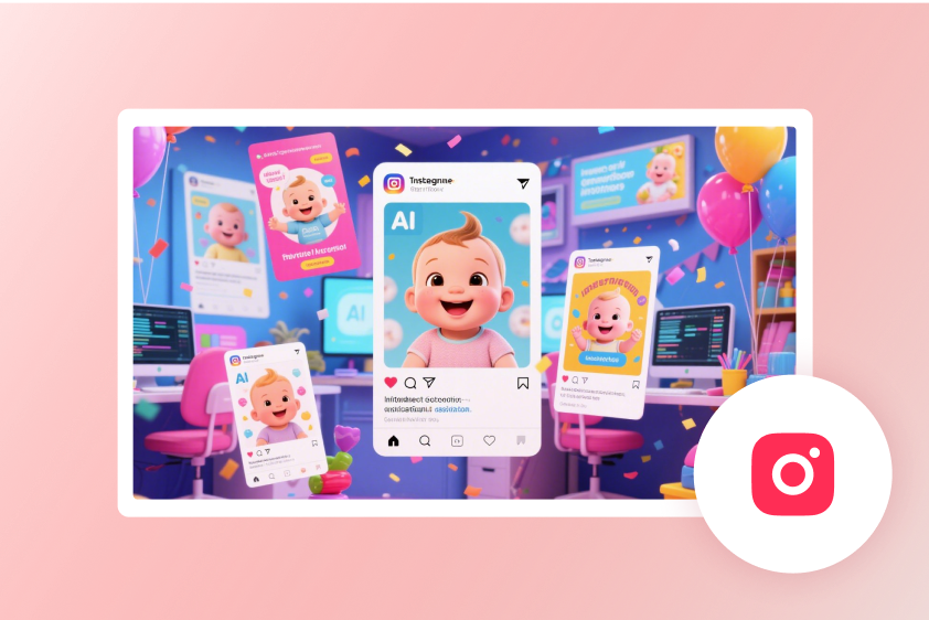 Baby face content creation using an AI baby face generator