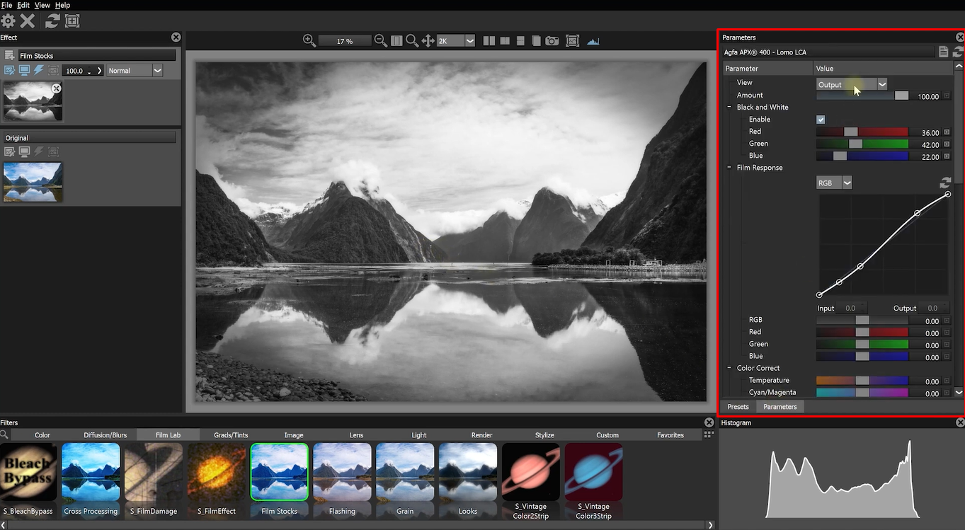 Apportare modifiche ai parametri dei filtri fotografici vintage in Photoshop