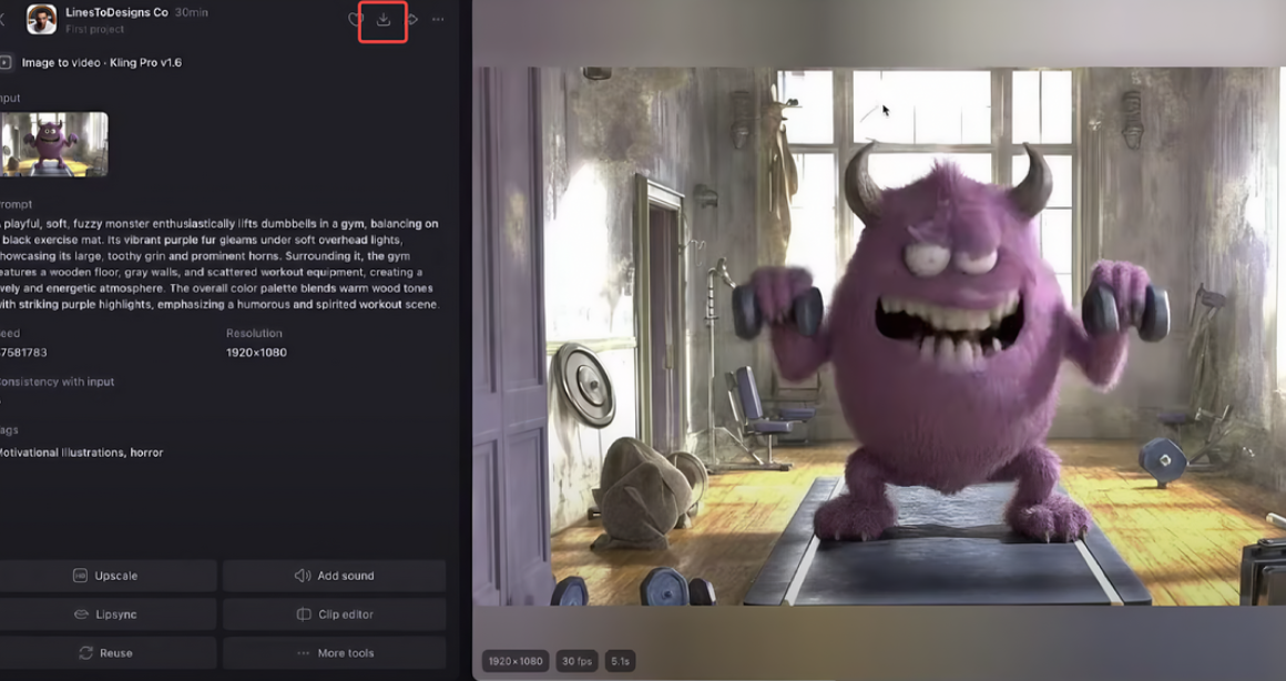 Enter a text prompt and import an image to Nim