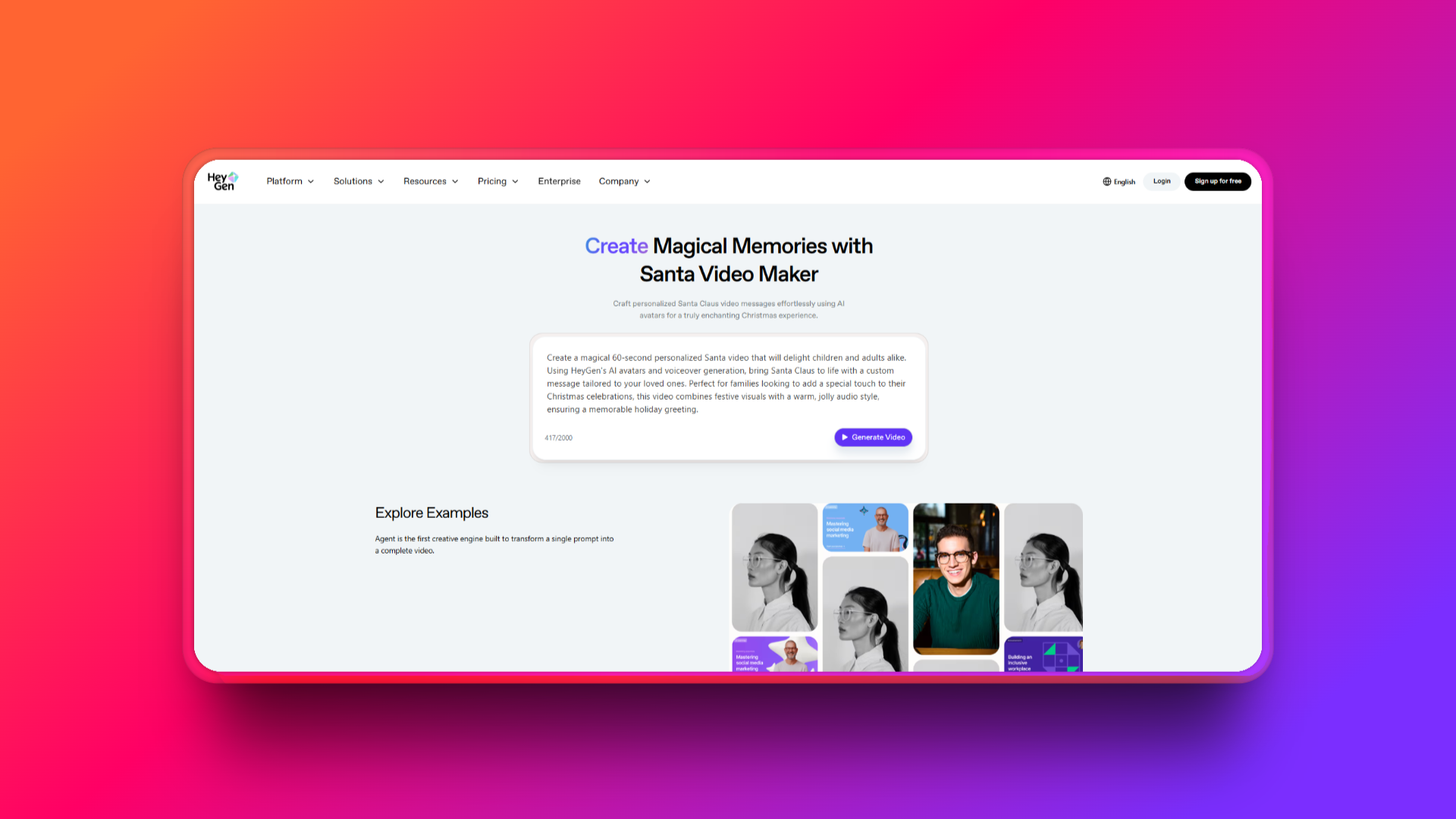 Create AI Santa videos with HeyGen