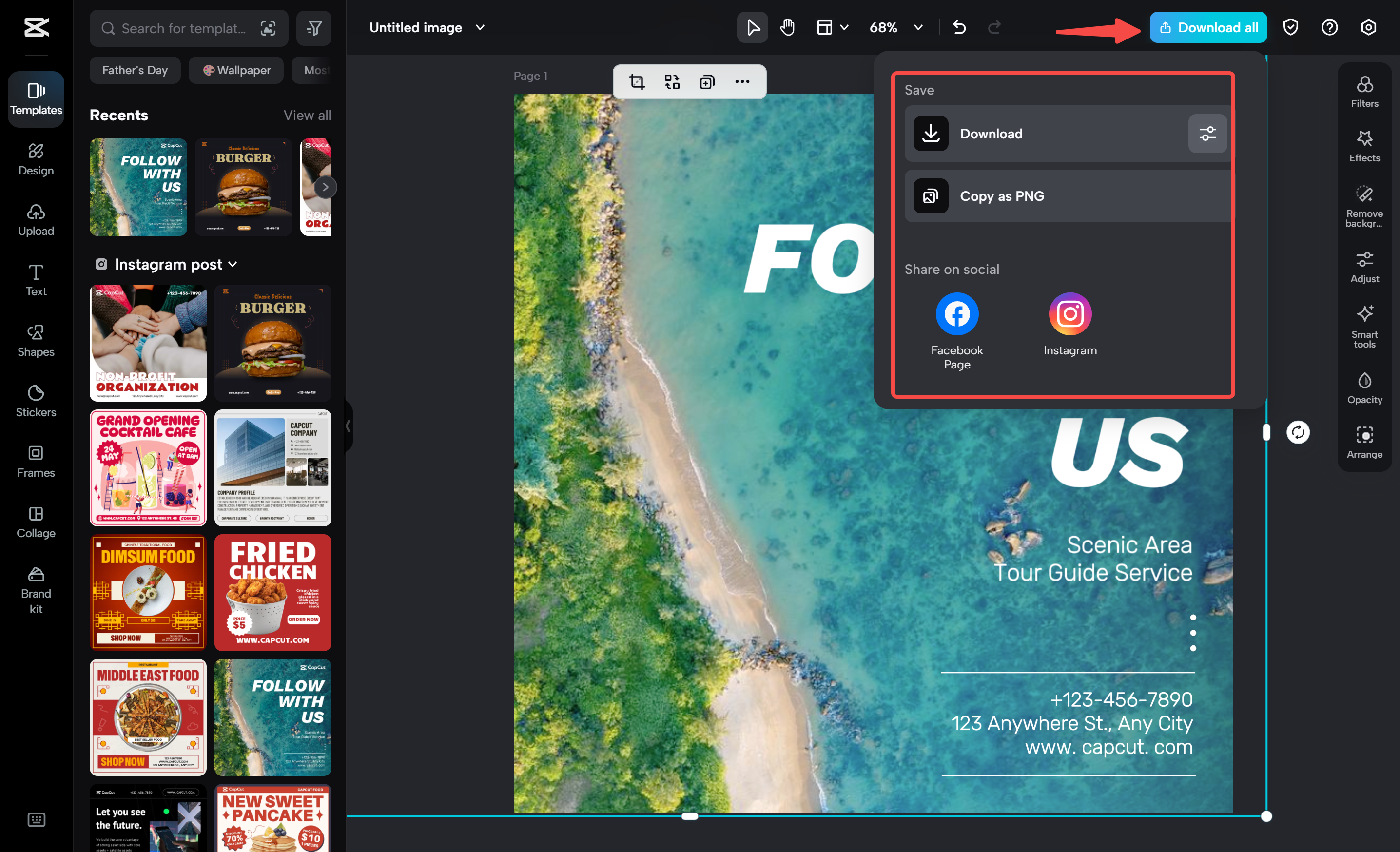 Exporting the media from the CapCut desktop video editor