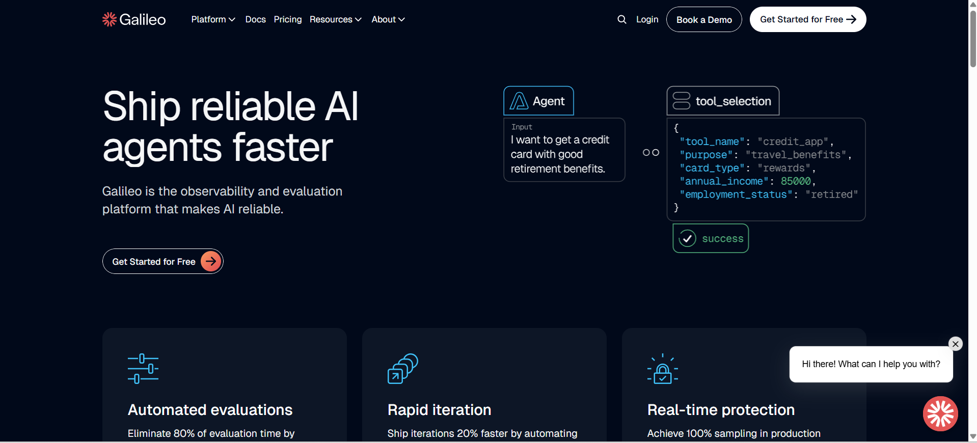 Galileo AI interface
