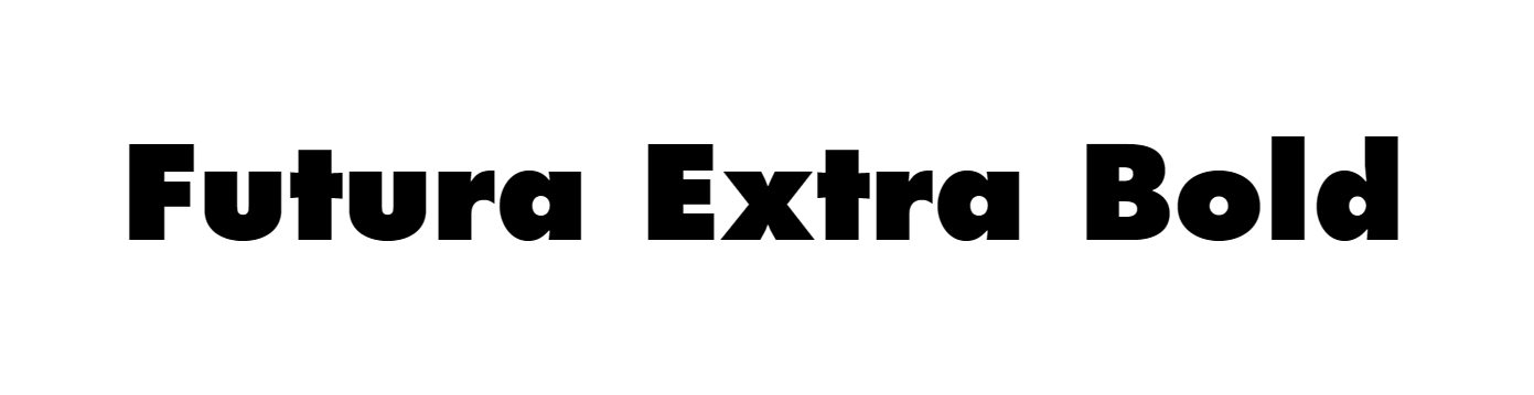 Futura Extra Bold font style