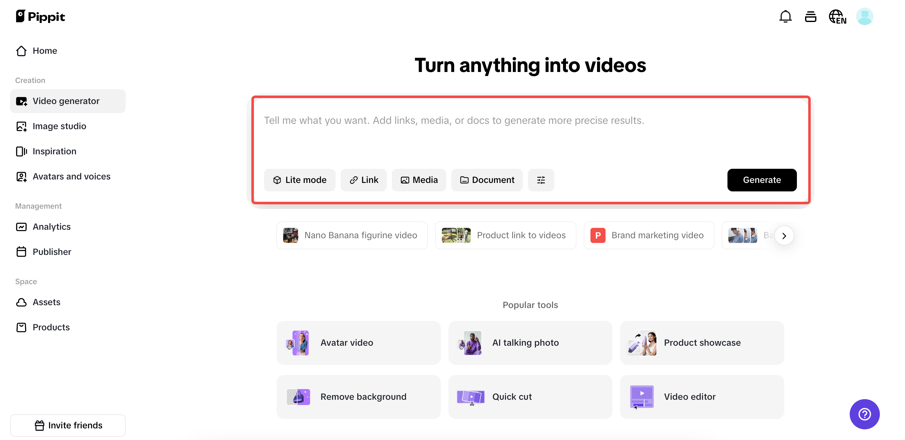 Inizia con suggerimenti e immagini