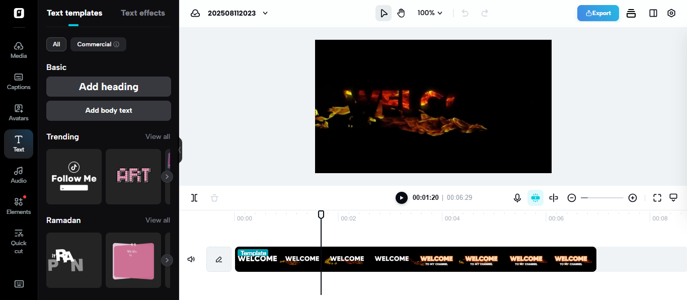 Editor de vídeo com IA