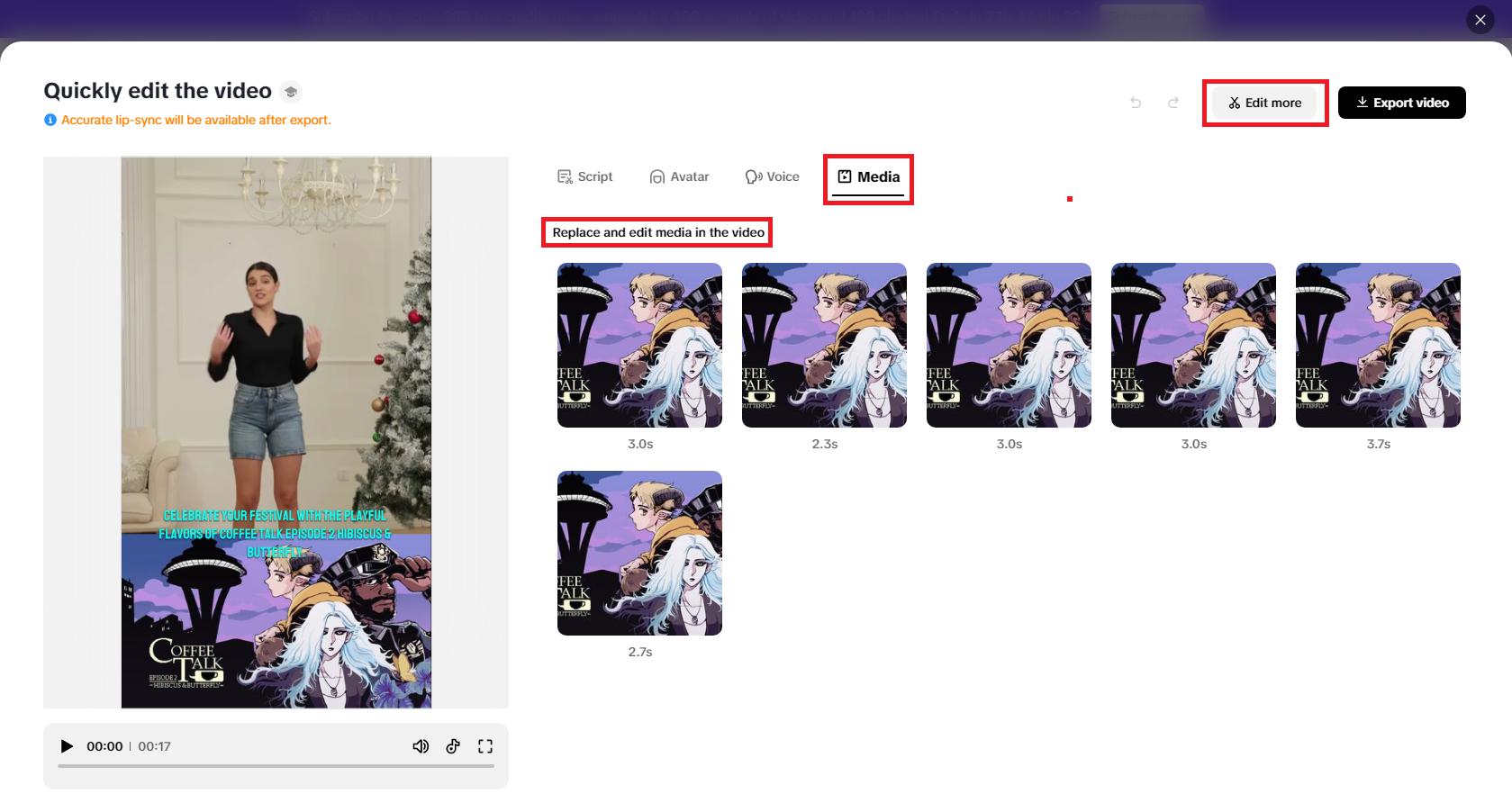 Add additional media to your video