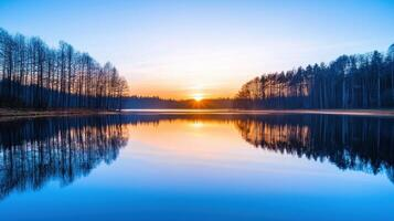 Calm nature scene with soft green, blue, or beige hues
