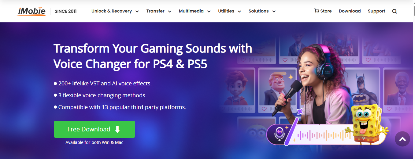 iMobie - an intuitive voice changer for PS5
