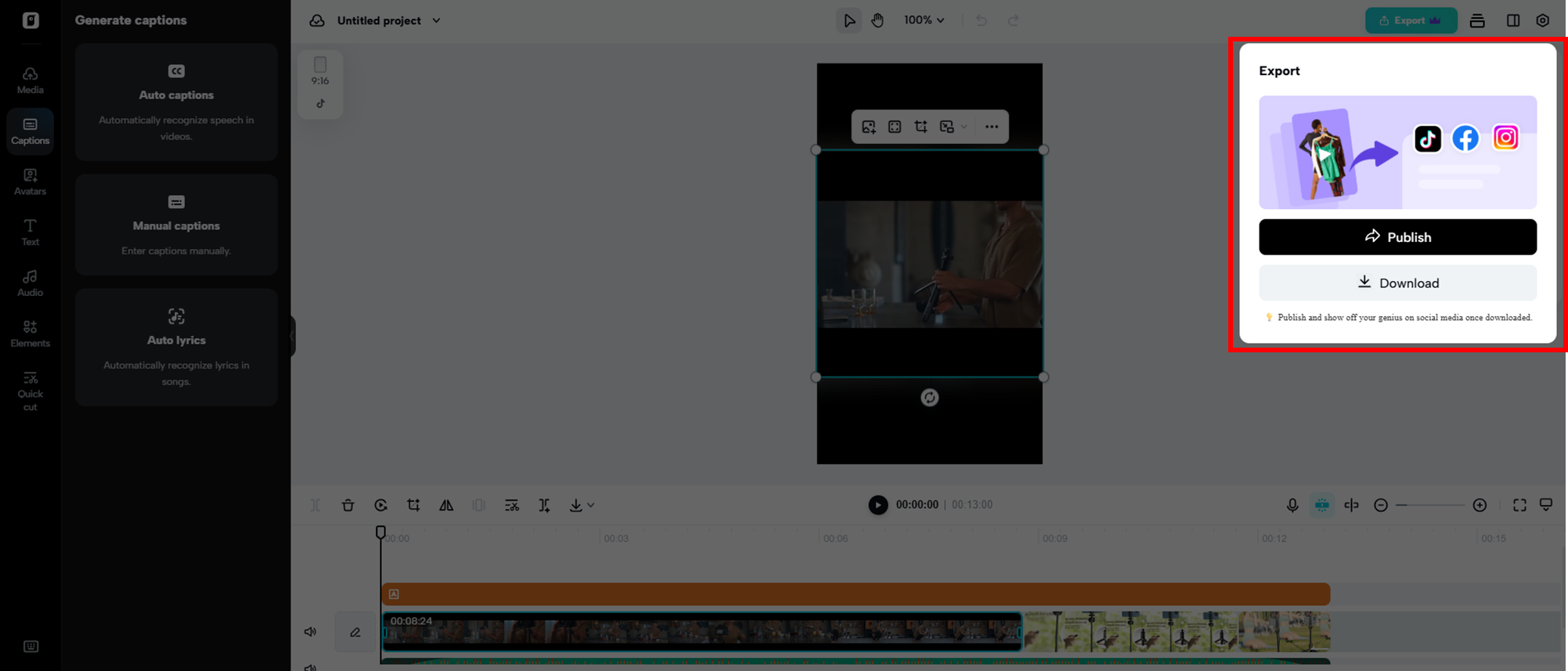 Finalize and export