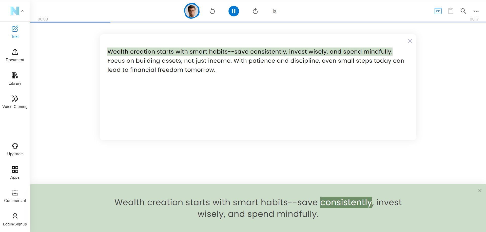 Voz realista de IA con NaturalReader