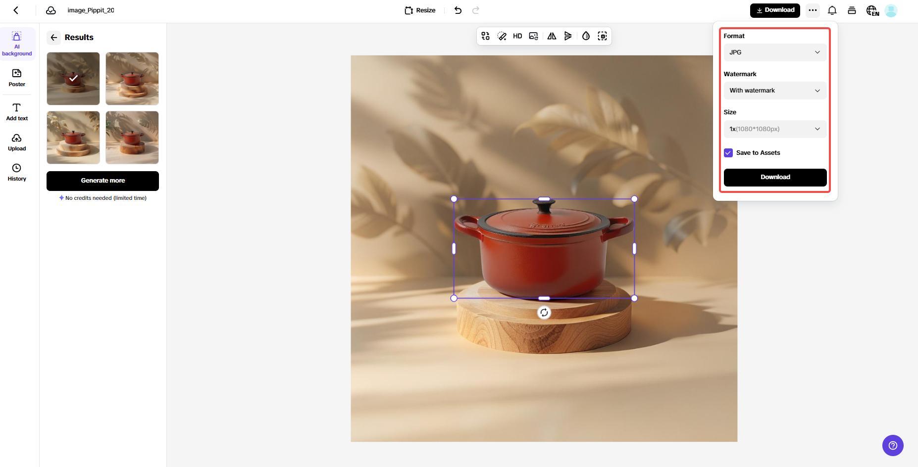 Download your customized e-commerce image