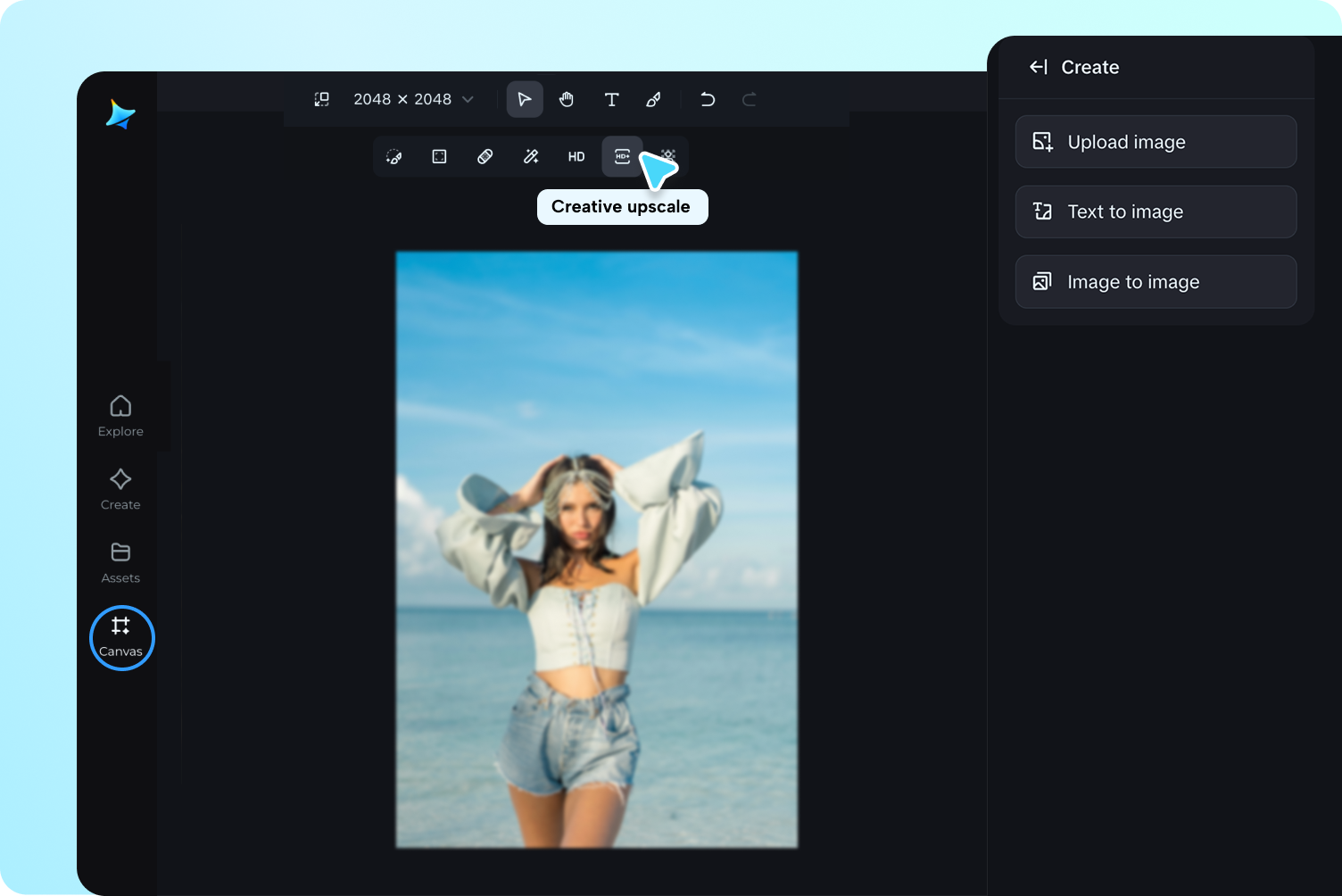 upload your low-res image