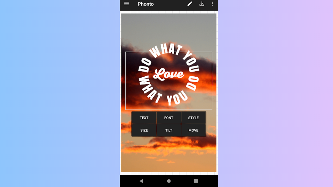 Phonto interface