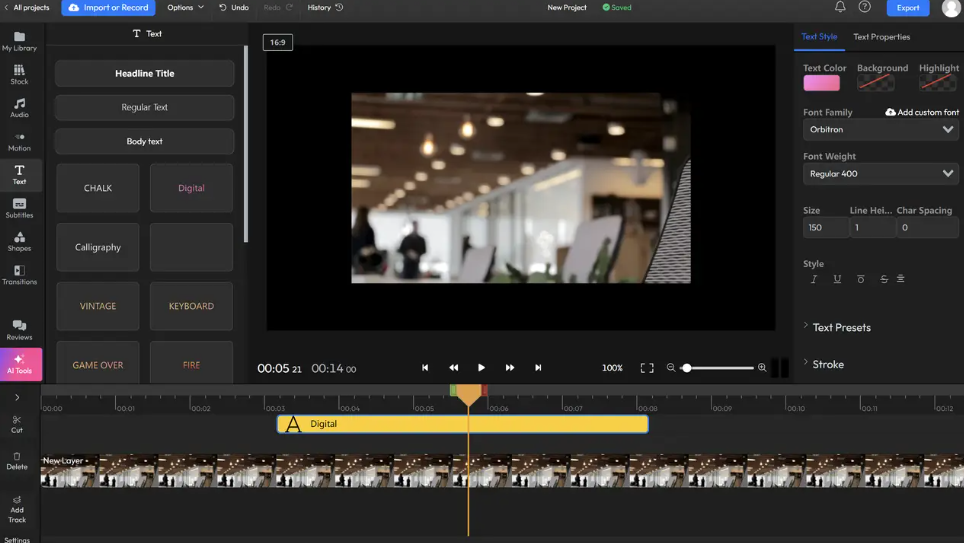 Make a festival lyric video for free with Flixier