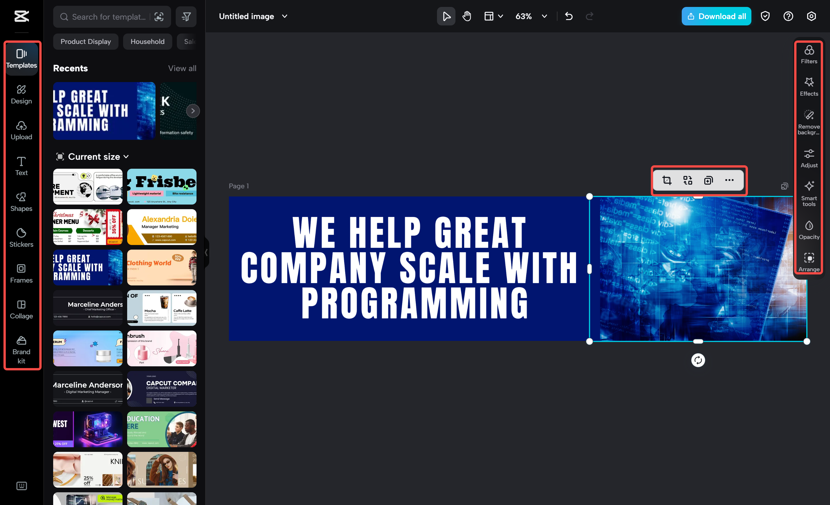 Trabalhos Customizing LinkedIn banner templates: