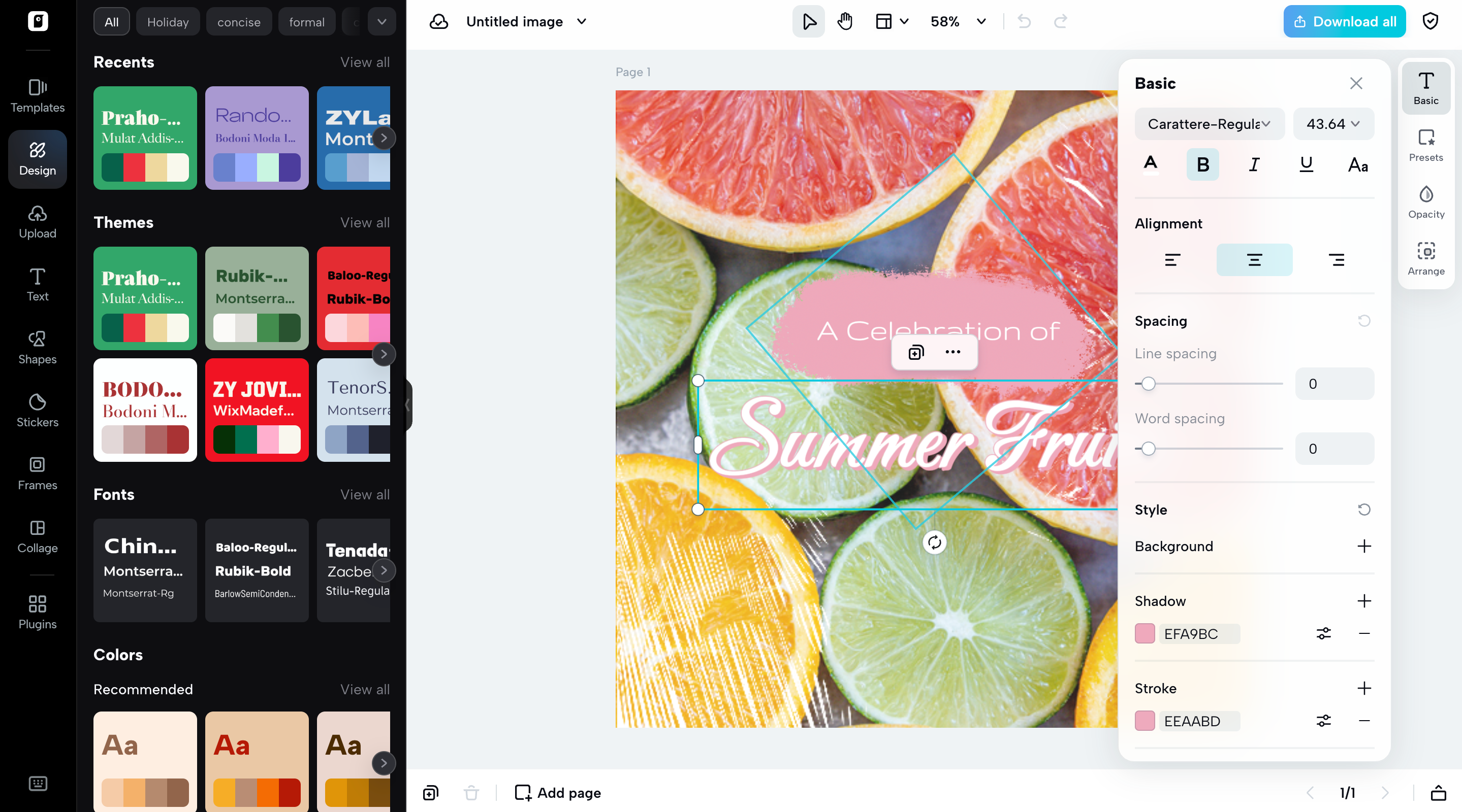 Customisation of visual elements
