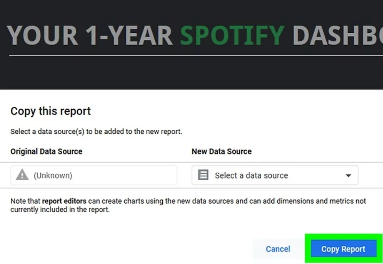 Descobrir quantos minutos passei no Spotify com o painel de 1 ano