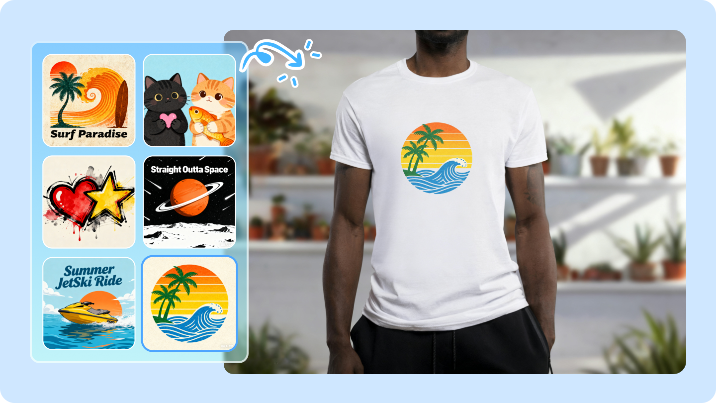 gerador de design de camiseta com IA