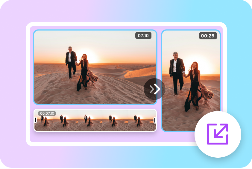 Resize reels across platforms