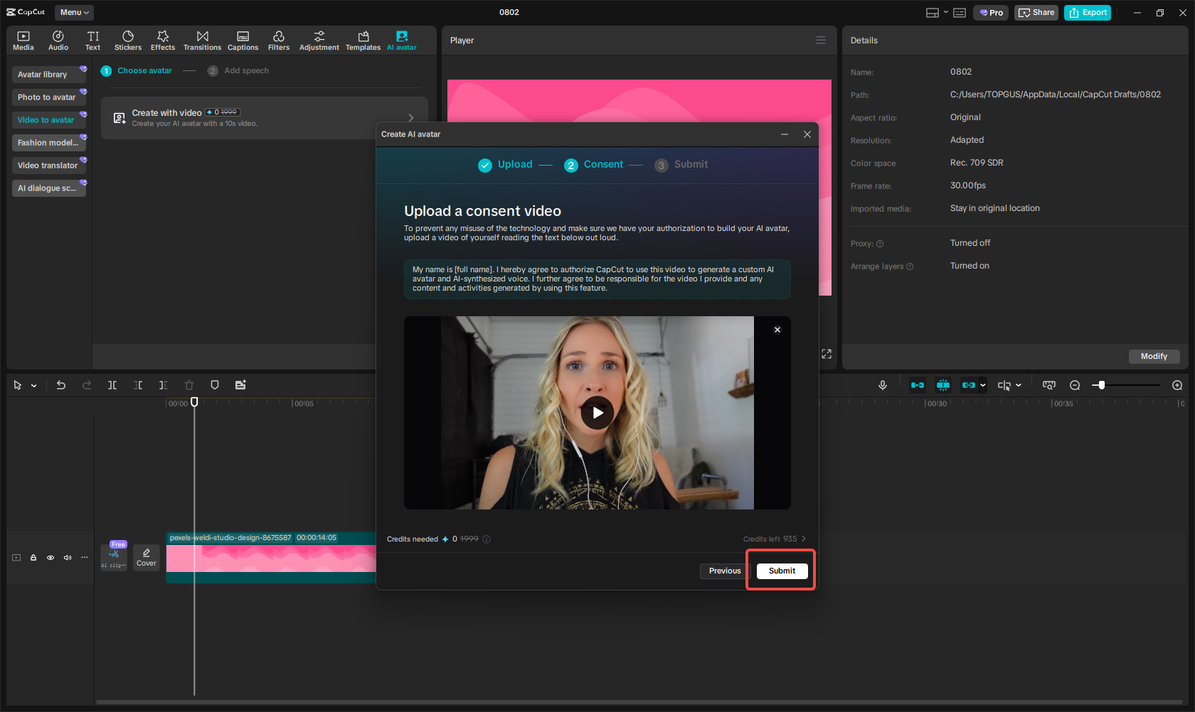 Upload video