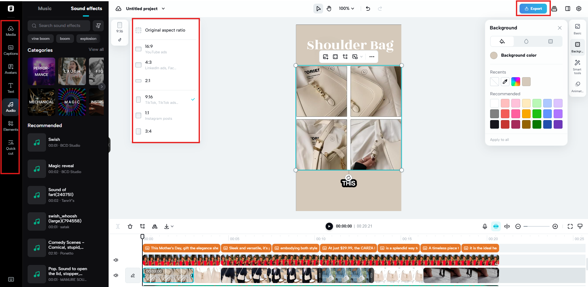 Advanced editing interface