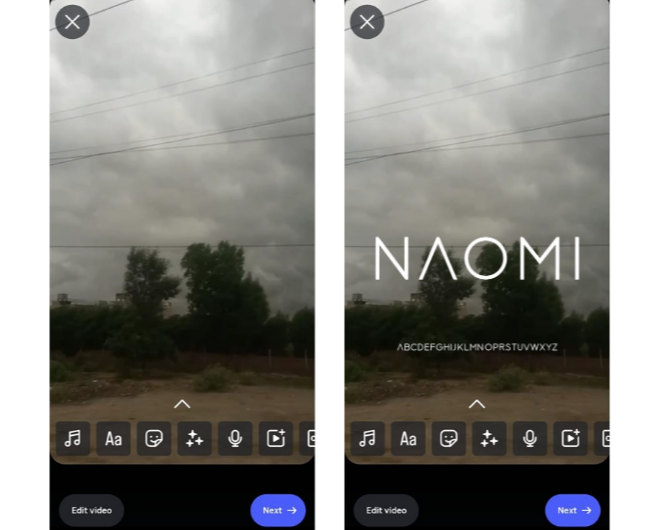 Minimalistisch serifenlos in Instagram