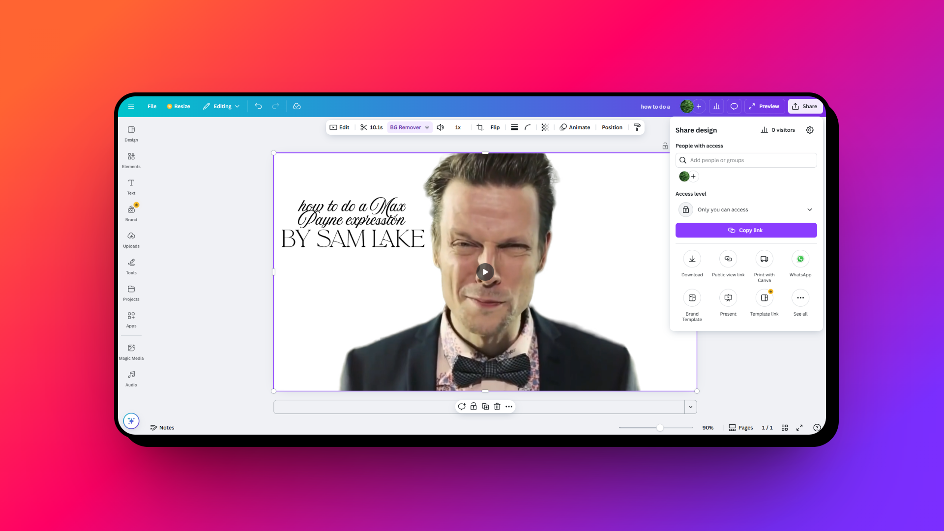 Finalize, export, or share your video