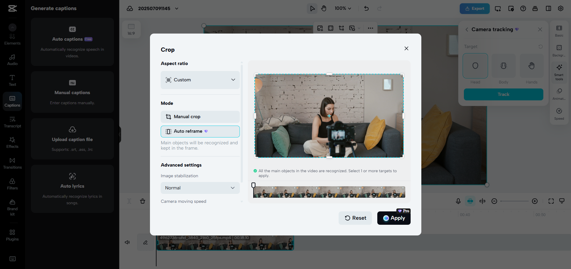 Interface of CapCut Web - the easiest way to edit your vlogs