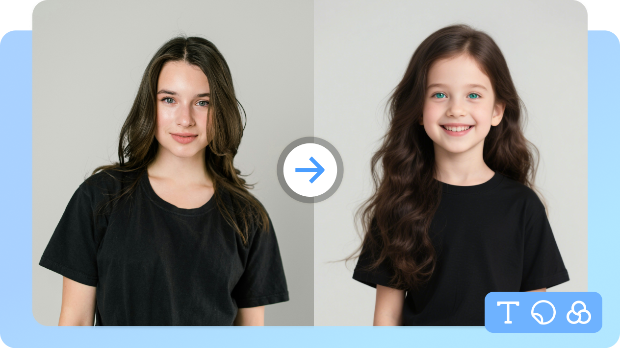 Rich editing features for baby face image editing