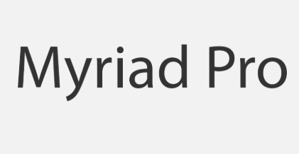 Myriad Pro font