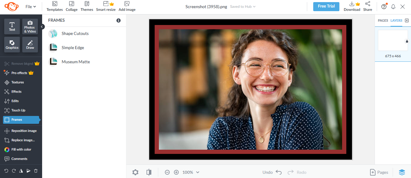 Interface PicMonkey