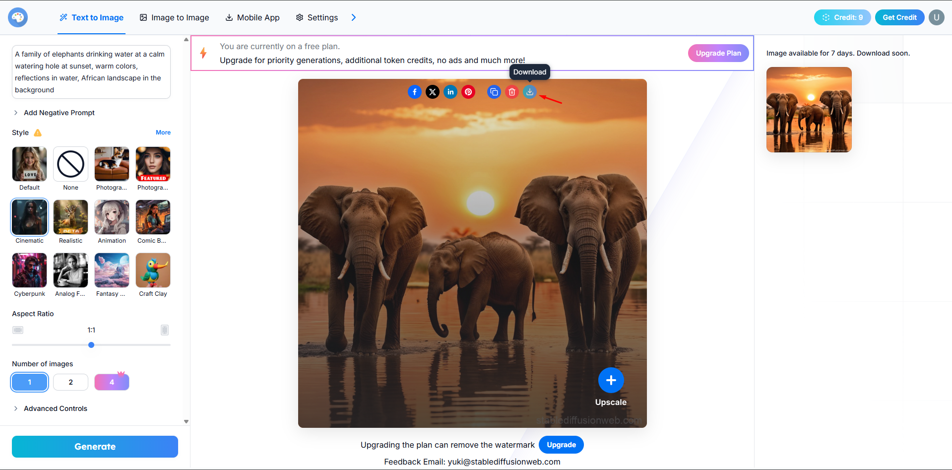 Mengatur gambar dalam generator gambar Diffusion AI