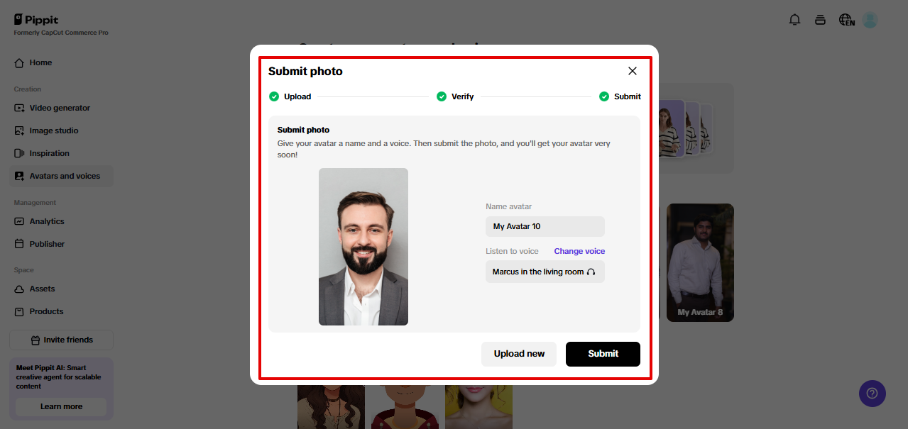 Creating personal avatar