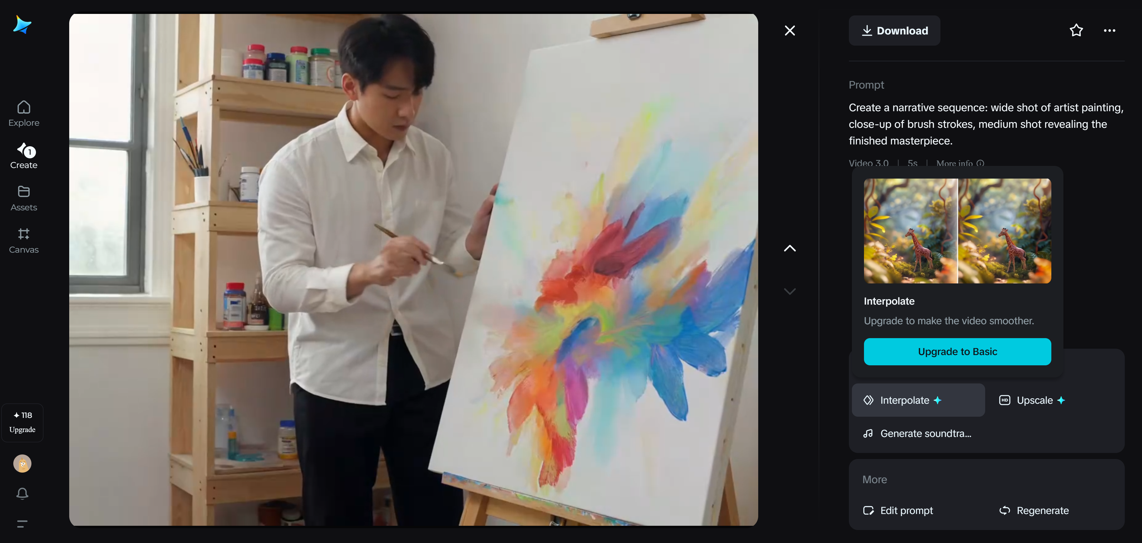 Frame interpolation