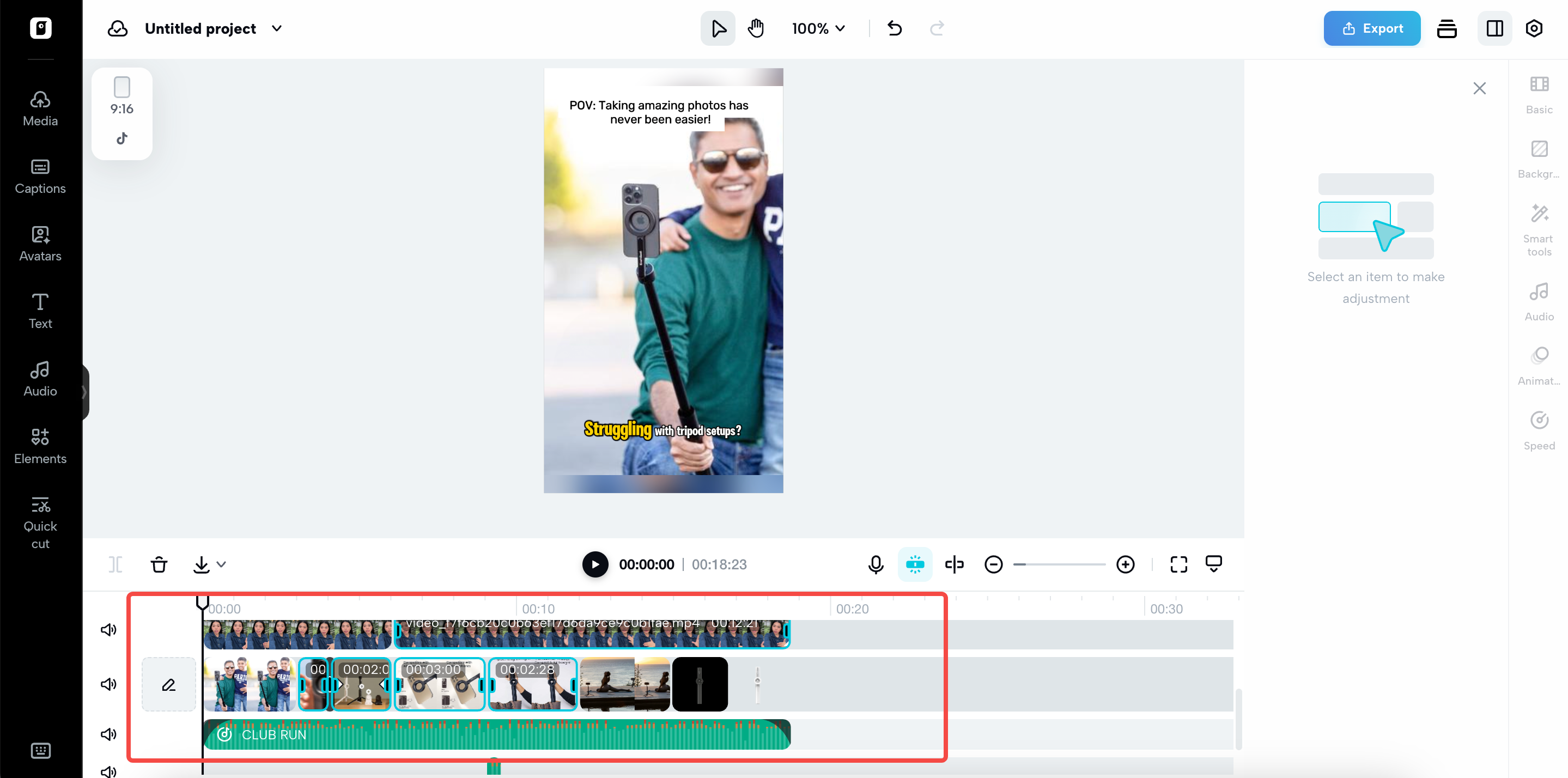 Multi-clip editing