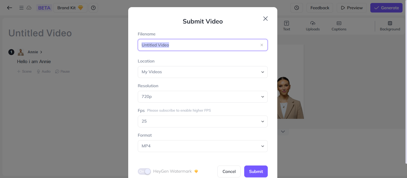 Export your video