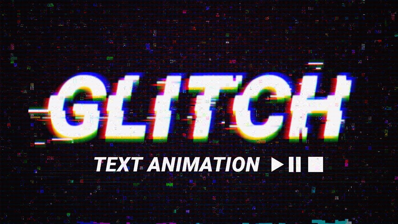 Glitch text animation sa Alight Motion