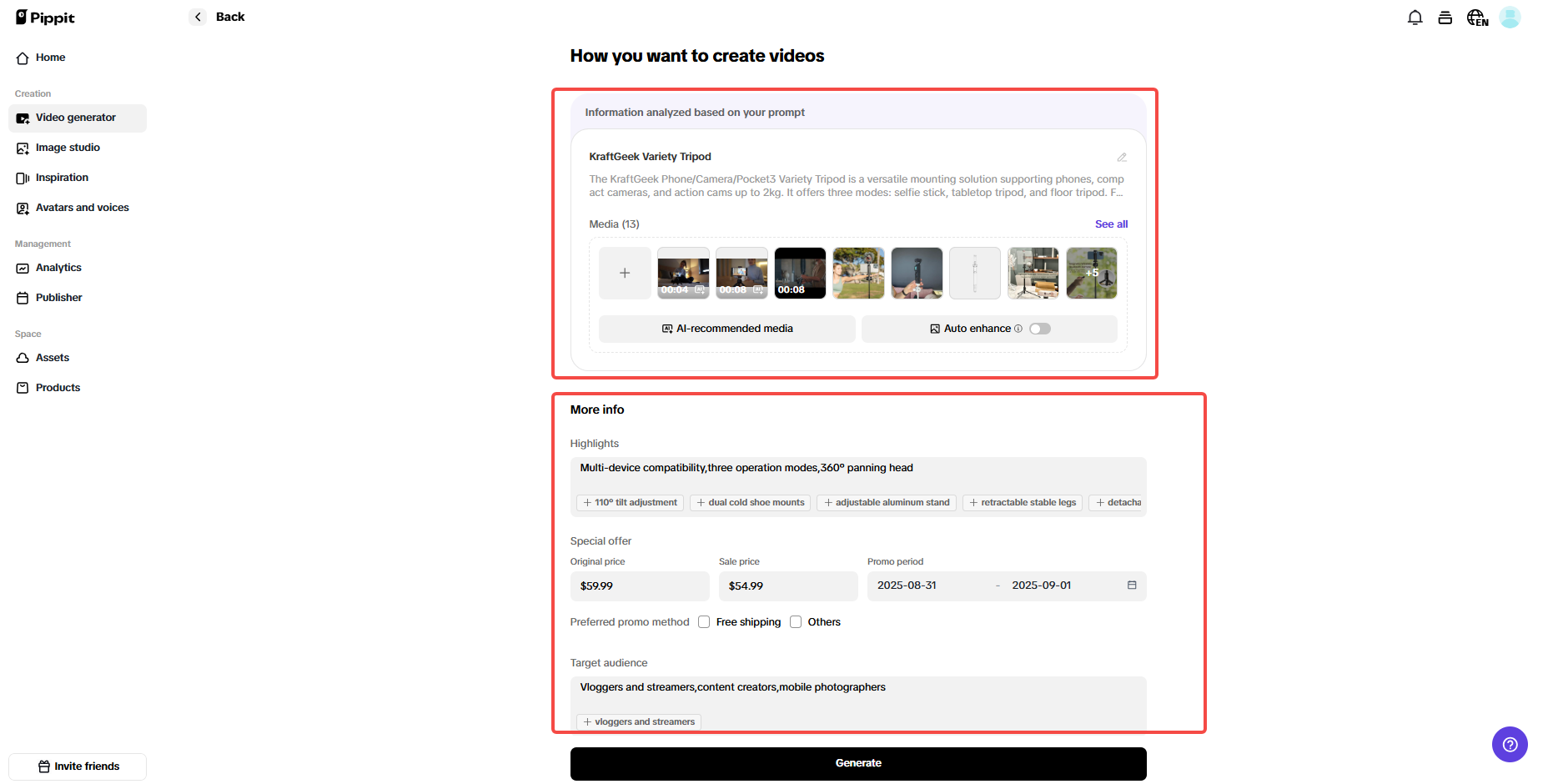 Enter your video details