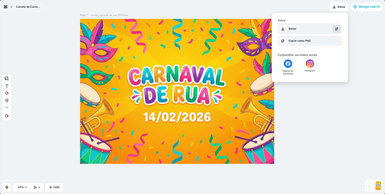 Save your invitation in high resolution