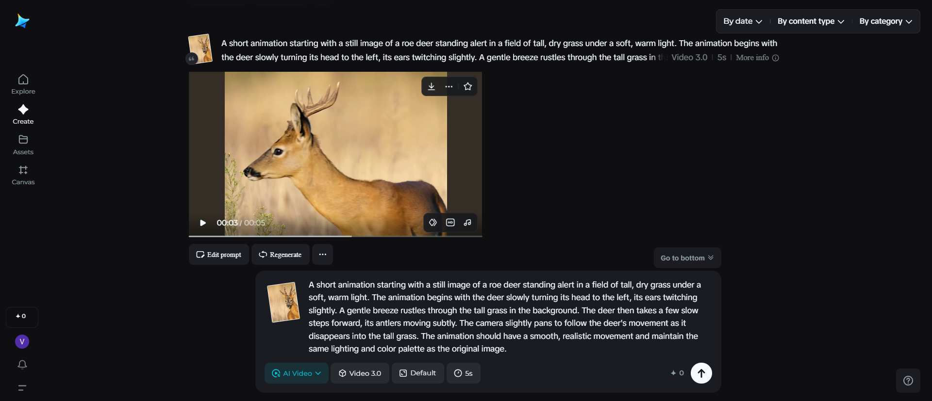 Image to video generation