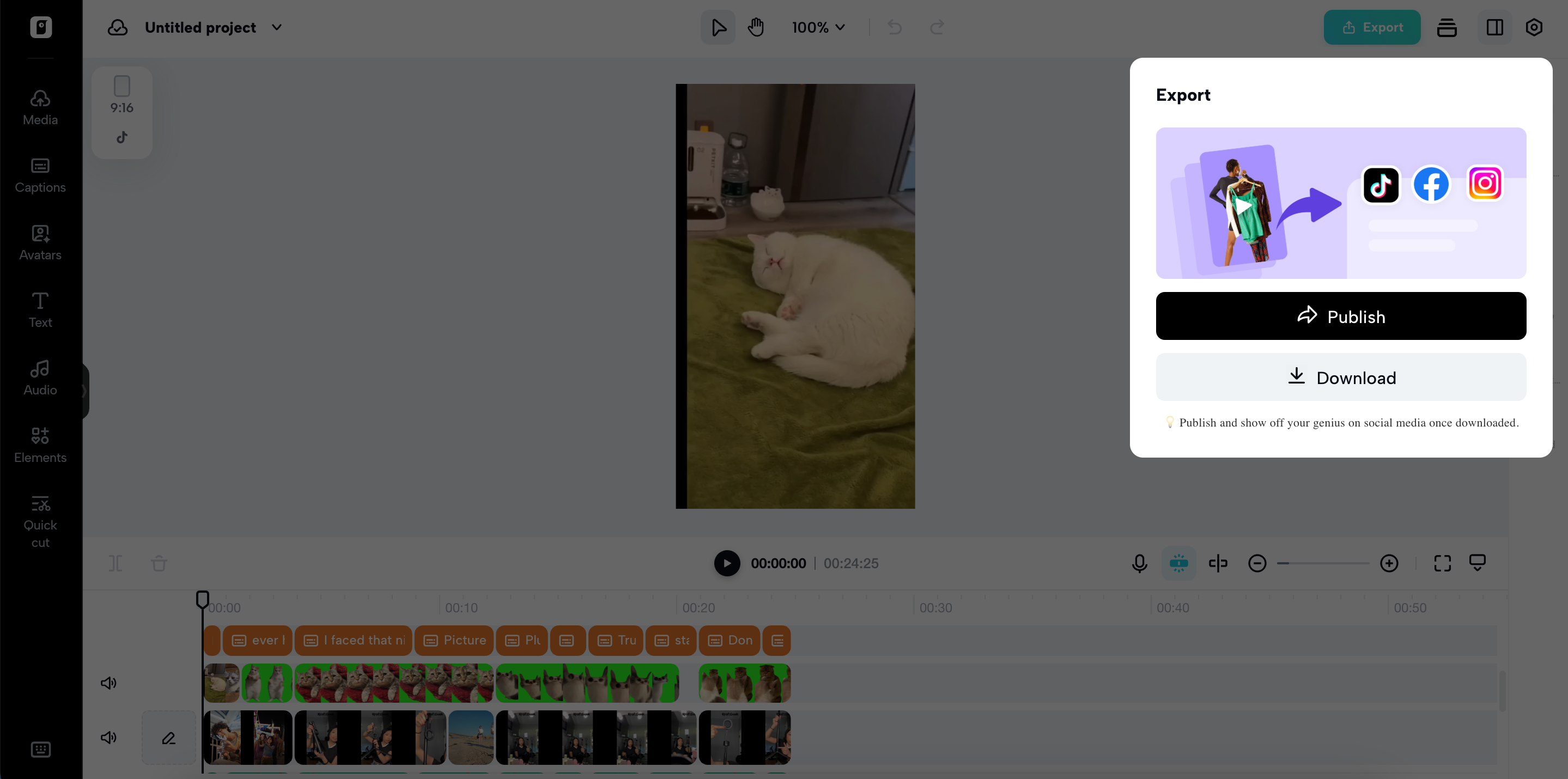 Export and share
