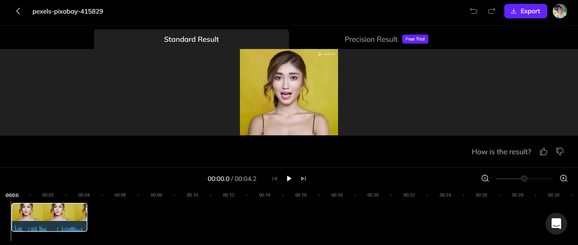 Comment animer une photo avec Vozo IA
