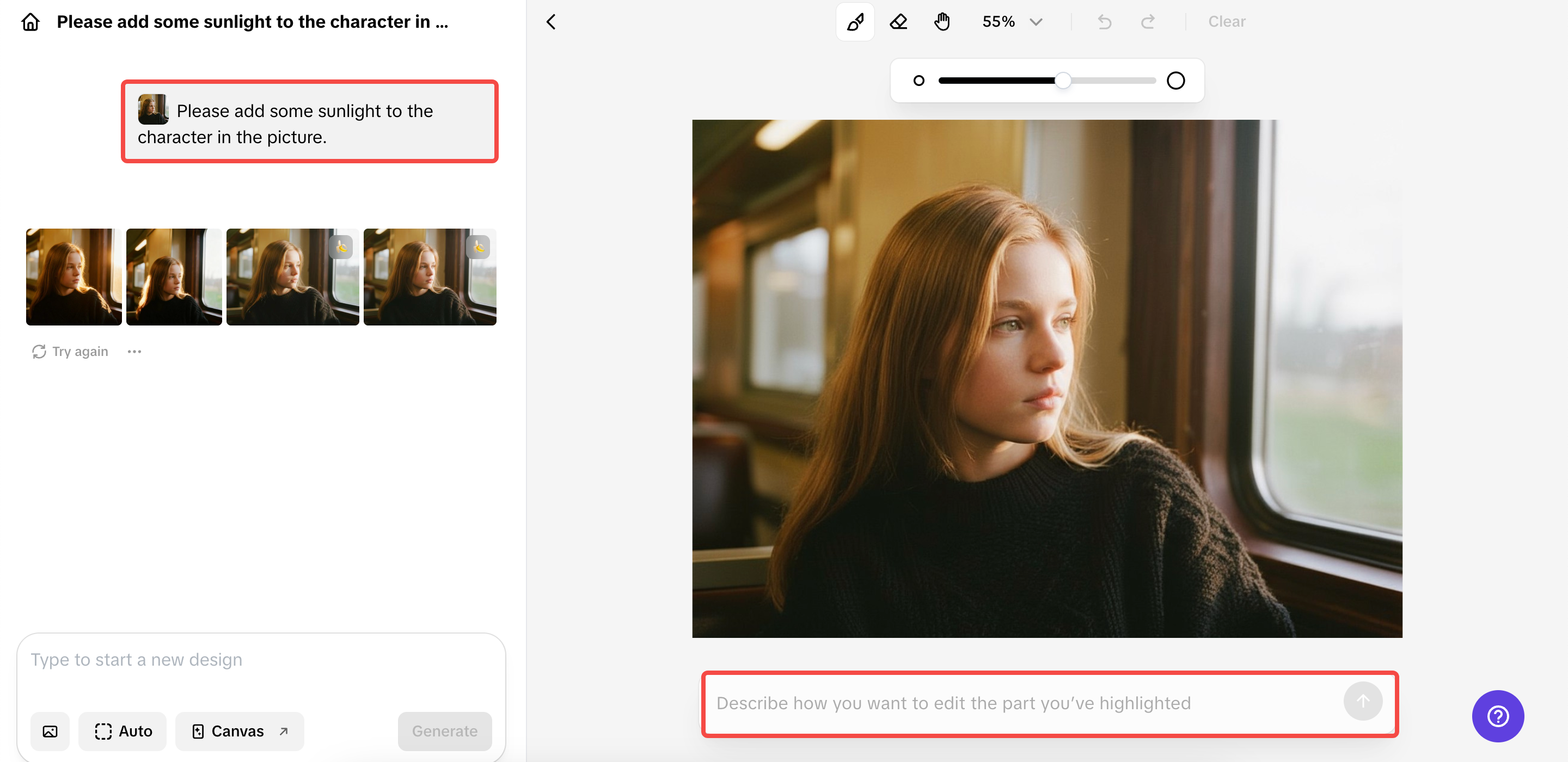 Suaikan imej dengan teks yang mudah.
