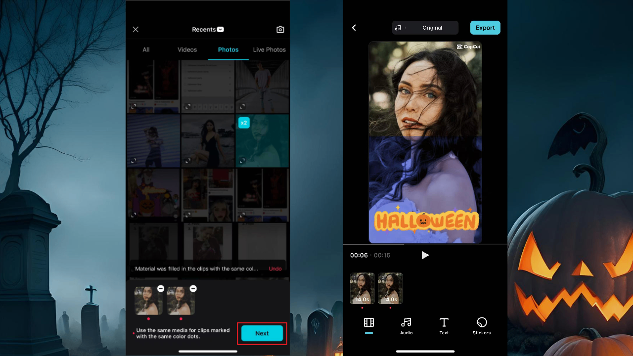 Import Halloween clips and images